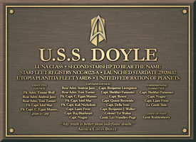 USS Doyle-A Dedication Plaque