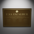USS Excalibur Dedication Plaque