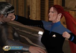 Ayiana lost her temper after the shuttle carrying Ensigns Lael & Janel Tarna escaped.