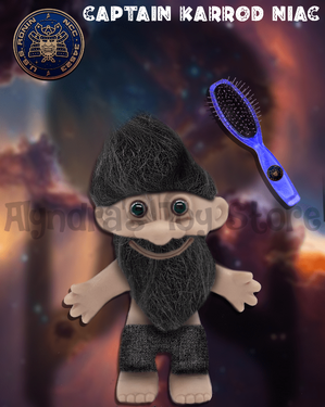 A Doll based on the likeness of Captain Karrod Niac. His beard is brush-able, with a brush included with the toy! by Alyndra Syrex