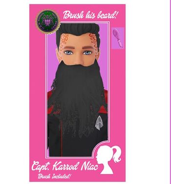 A Doll based on the likeness of Captain Karrod Niac. His beard is brush-able, with a brush included with the toy! by Alyndra Syrex