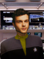 Michael Goodwell, Tactical Officer of the USS Minerva.