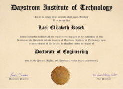 Daystrom Institute of Technology Doctorate