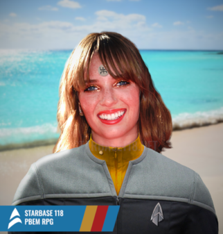 Starfleet ID photo of Ensign Haukea-Willow.