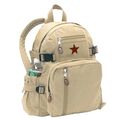 Tan backpack Haukea used when first on-boarding at her new assignment