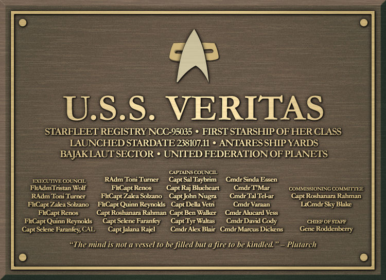 Veritas Lineage and Dedication Plaque - 118Wiki